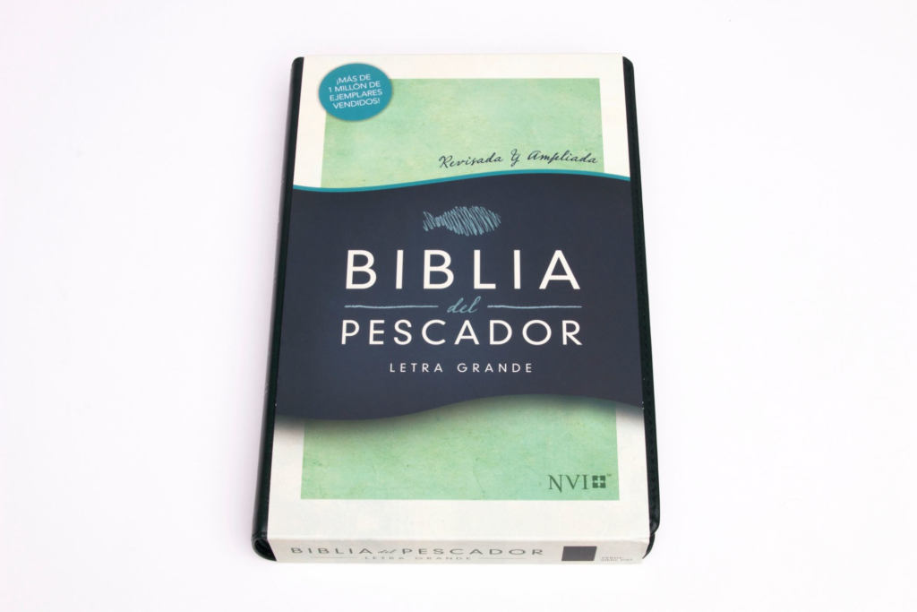 Biblia NVI del Pescador Letra Grande Verde Símil Piel