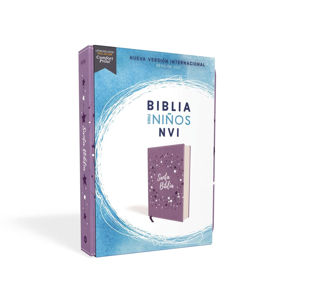 Biblia NVI para Niños Lavanda Símil Piel