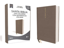 Cargar imagen en el visor de la galería, Biblia NBLA una Columna con Referencias Letra Grande Tapa Dura Tela Gris Letra Roja
