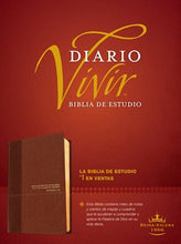 Cargar imagen en el visor de la galería, Biblia RVR 1960 de Estudio Diario Vivir Café Café Claro Sentipiel
