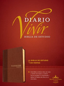 Biblia RVR 1960 de Estudio Diario Vivir Café Café Claro Sentipiel