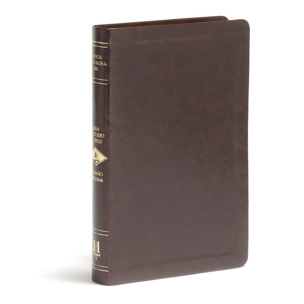 Biblia RVR 1960 de Estudio Scofield Tamaño Personal Chocolate Oscuro Símil Piel