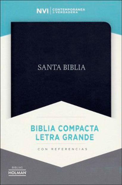 Biblia NVI Compacta Letra Grande Negro Piel Fabricada