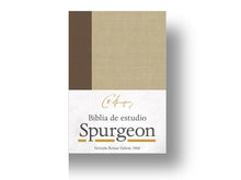 Cargar imagen en el visor de la galería, Biblia RVR 1960 de Estudio Spurgeon Marrón Claro Tela
