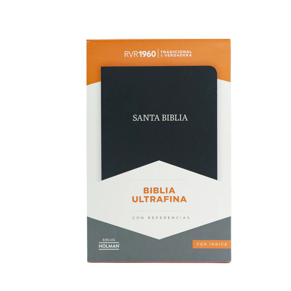 Biblia RVR 1960 Ultrafina Negro Piel Fabricada con Índice