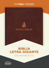 Cargar imagen en el visor de la galería, Biblia RVR 1960 Letra Gigante Piel Fabricada Marrón
