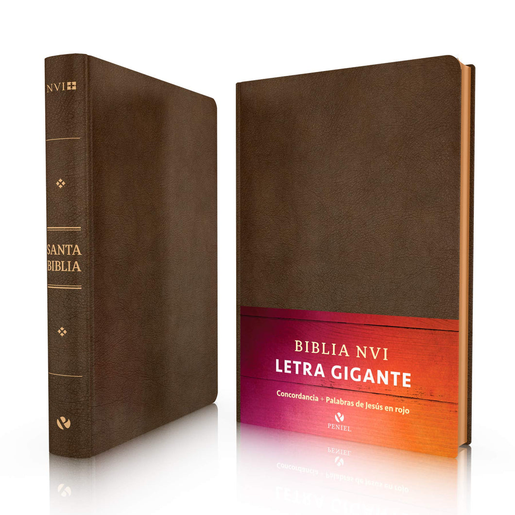 Biblia NVI Letra Gigante Piel Marrón