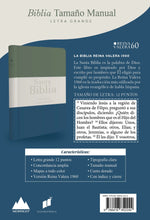 Cargar imagen en el visor de la galería, Biblia RVR 1960 Letra Grande Tamaño Manual Tricolor Gris Crema Azúl con Cierre con Índice
