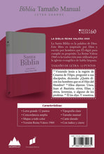 Cargar imagen en el visor de la galería, Biblia RVR 1960 Letra Grande Tamaño Manual Tricolor Marrón Lila Claro Violeta con Cierre con Índice
