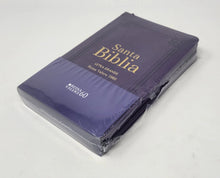 Cargar imagen en el visor de la galería, Biblia RVR 1960 Letra Grande Tamaño Manual Lila con Cierre con Índice
