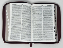 Cargar imagen en el visor de la galería, Biblia RVR 1960 Letra Grande Tamaño Manual Marrón con Cierre con Índice
