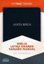 Cargar imagen en el visor de la galería, Biblia RVR 1960 Letra Grande Tamaño Manual Piel Fabricada Negro con Índice
