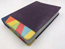 Cargar imagen en el visor de la galería, Biblia RVR 1960 de Estudio Arco Iris Símil Piel Morado Multicolor
