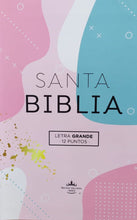 Cargar imagen en el visor de la galería, Biblia RVR 1960 Letra Grande Tamaño Manual Tapa Flex Pastel Tricolor
