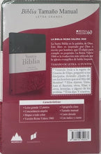 Cargar imagen en el visor de la galería, Biblia RVR 1960 Letra Grande Tamaño Manual Tricolor Gris Crema Rojo con Cierre con Índice
