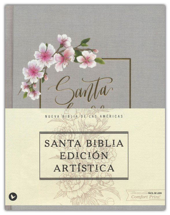 Biblia NBLA Artística Tapa Dura Tela Canto con Diseño Letra Roja