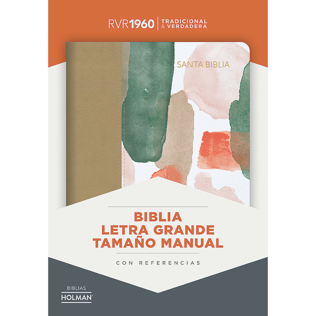 Biblia RVR 1960 Letra Grande Tamaño Manual Multicolor Símil Piel con Índice