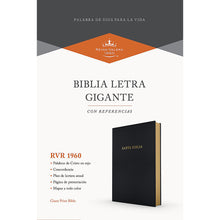 Cargar imagen en el visor de la galería, Biblia RVR 1960 Letra Gigante Piel Imitación Negro
