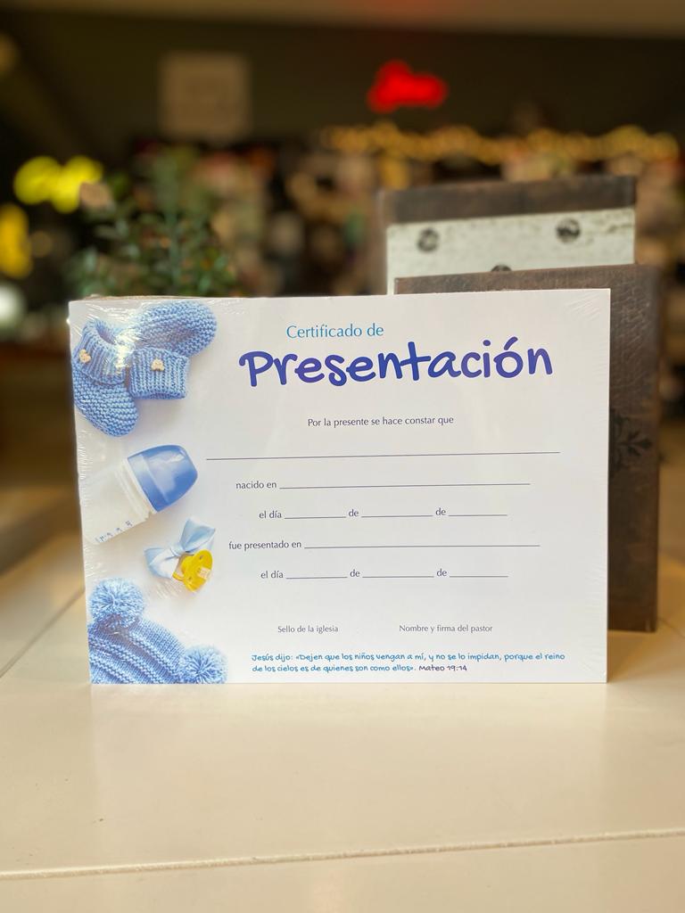 Certificado para Presentación - Niño