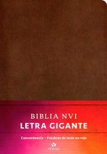 Cargar imagen en el visor de la galería, Biblia NVI Letra Gigante Piel Marrón
