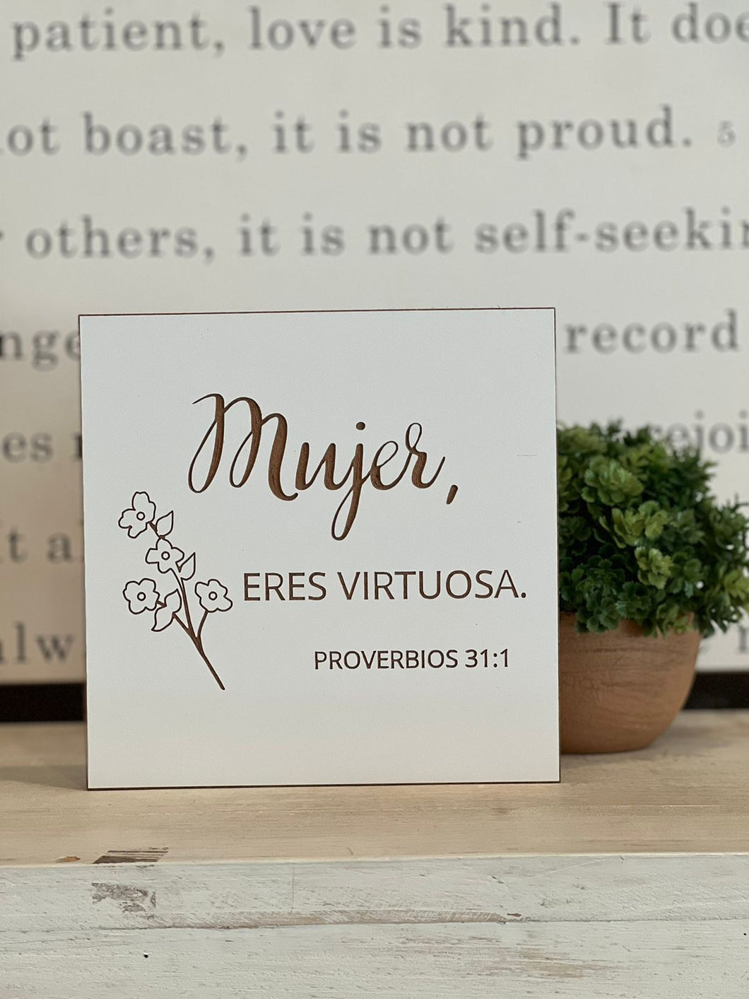 Cuadro - Mujer Eres Virtuosa - Proverbios 31:1 - Novedad