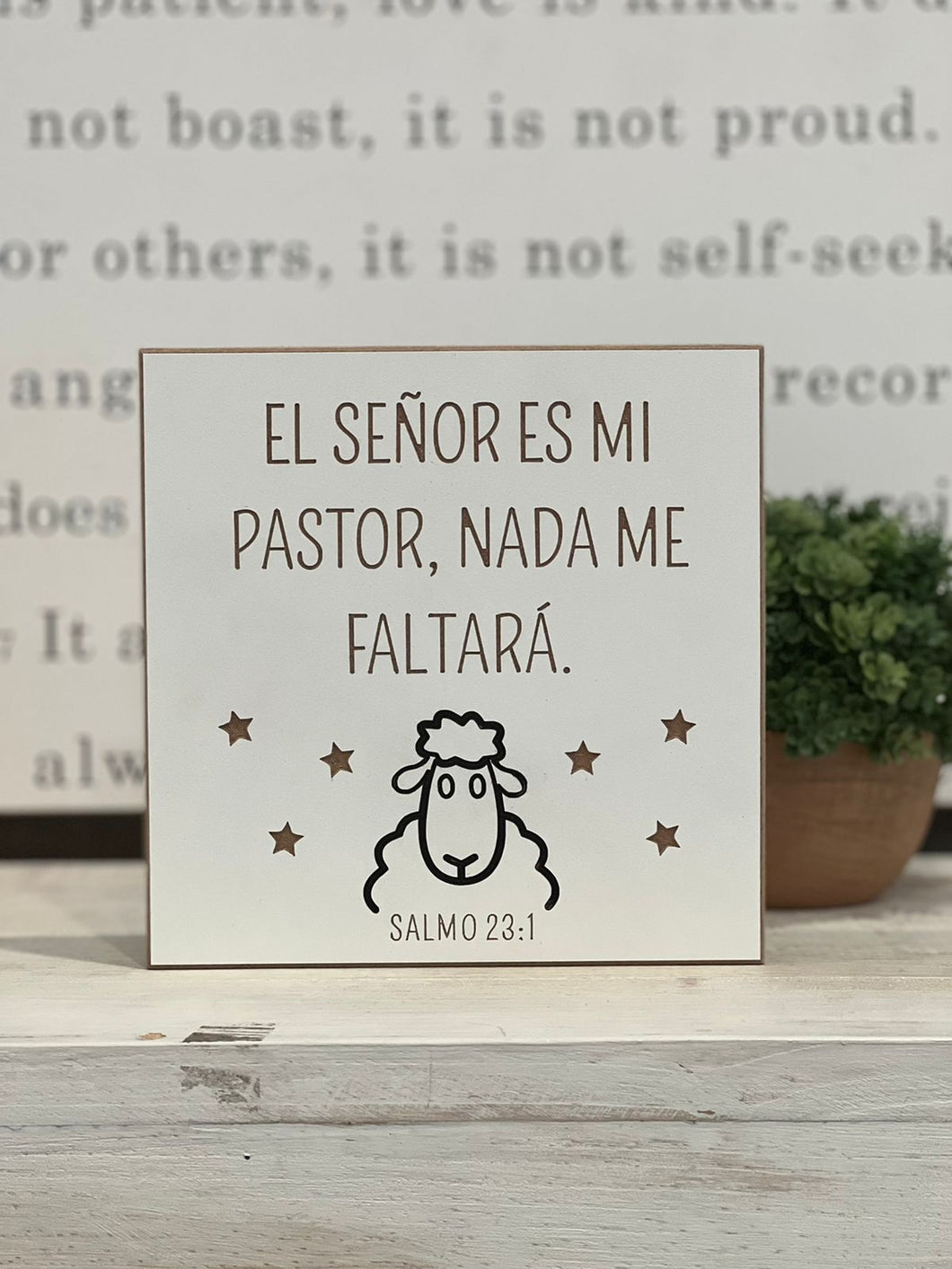 Cuadro - El Señor es mi Pastor - Niños - Negro