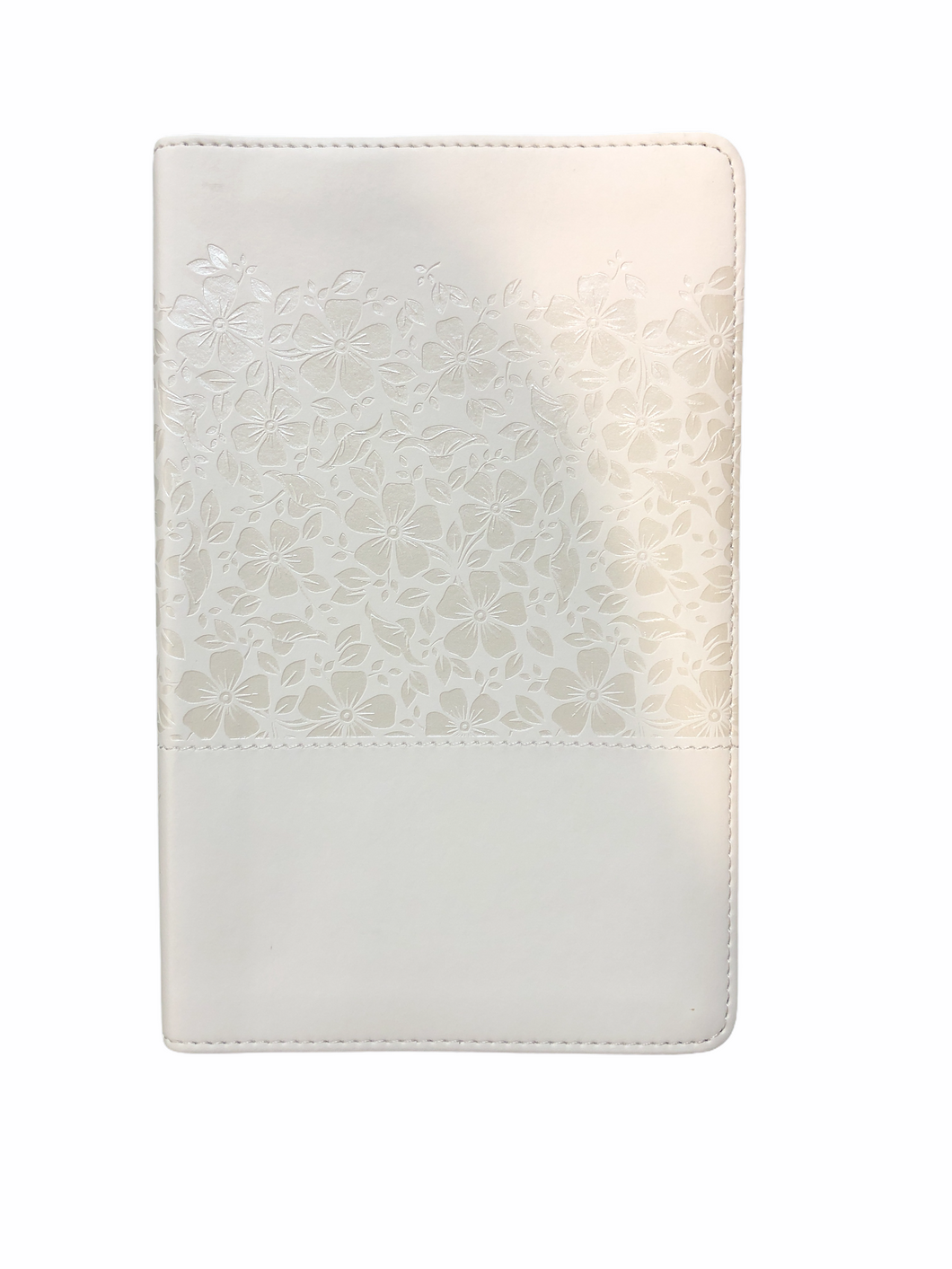 Biblia RVR 1960 de Boda Símil Piel Blanco Floral