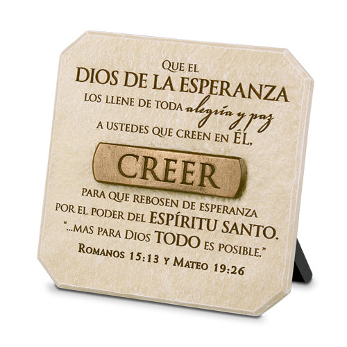 Placa de Escritorio - Creer