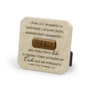 Placa de Escritorio - Fe