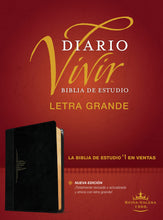 Cargar imagen en el visor de la galería, Biblia RVR 1960 de Estudio Diario Vivir Letra GrandeNegro Ónice Sentipiel
