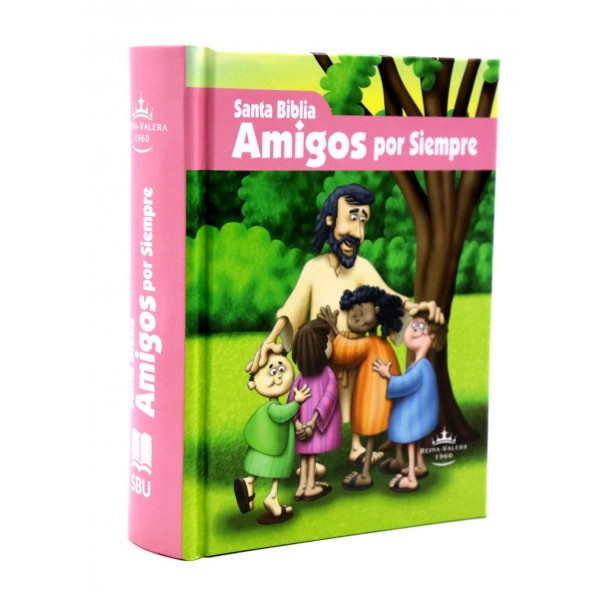 Biblia RVR 1960 - Amigos por Siempre - Para Niños - Rosa