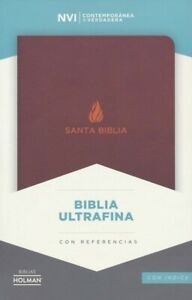 Biblia NVI Ultrafina Marrón Piel Índice